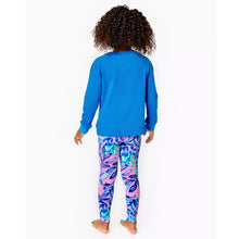 Load image into Gallery viewer, Girls Mini Luxletic Beach Comber Sweatshirt - Blue Flare
