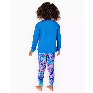 Girls Mini Luxletic Beach Comber Sweatshirt - Blue Flare