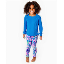 Load image into Gallery viewer, Girls Mini Luxletic Beach Comber Sweatshirt - Blue Flare
