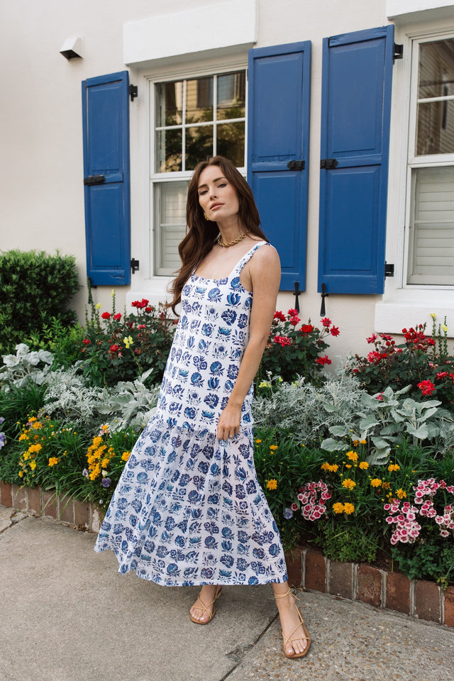 The Della Dress - Tidal Tile
