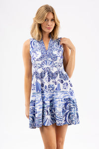 The Tatum Dress - Port Porcelain