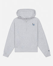 Load image into Gallery viewer, Girls&#39; &amp; Women&#39;s Half-Zip Hooded Sweatshirt - Pale Gray
