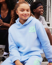 Load image into Gallery viewer, Girls&#39; Oversized Hooded Sweatshirt - Carolina Blue
