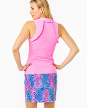 Load image into Gallery viewer, UPF 50+ Luxletic Martina Polo Top - Pink Shandy

