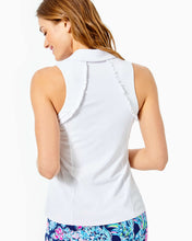 Load image into Gallery viewer, UPF 50+ Luxletic Martina Polo Top - Resort White
