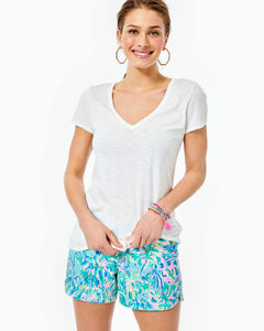 Etta V-Neck Top - Resort White