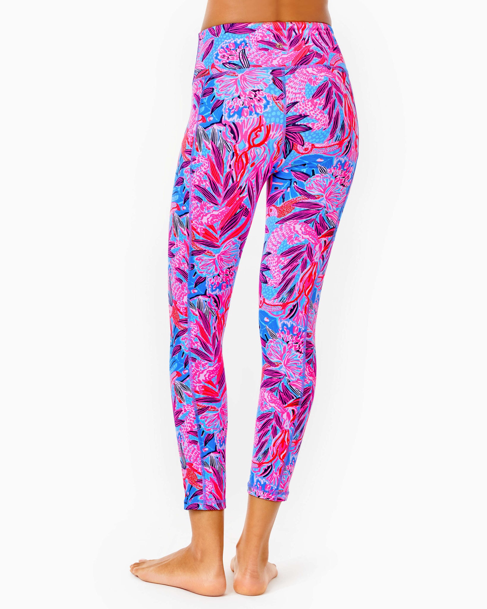 UPF 50+ Luxletic 24 Weekender High-Rise Midi Legging - Ruby Red Wild – The  Islands - A Lilly Pulitzer Signature Store
