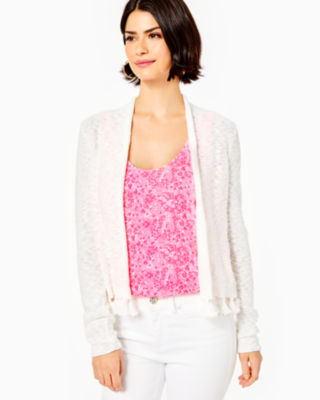 Faretta Open-Front Cardigan - Resort White