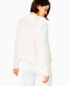 Faretta Open-Front Cardigan - Resort White