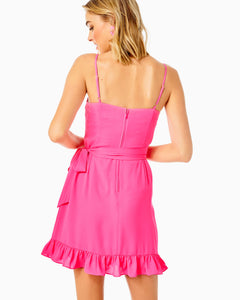 Alisa Wrap Dress - Aura Pink