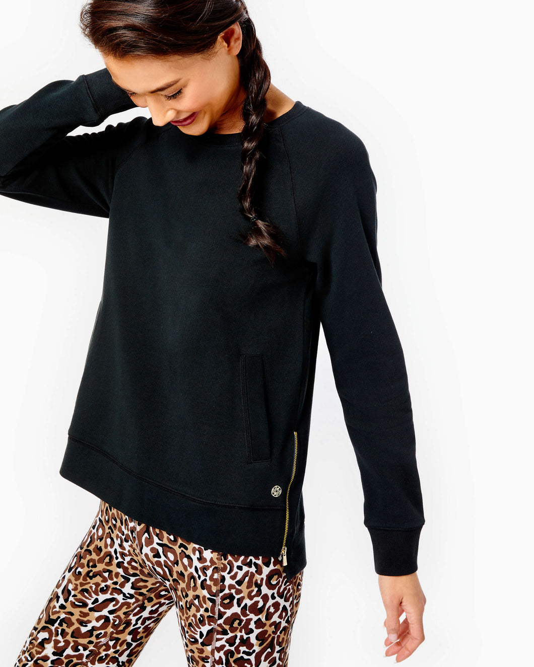 Luxletic Beach Comber Pullover - Onyx