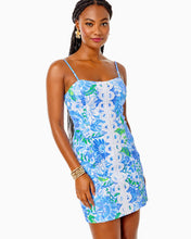 Load image into Gallery viewer, Shelli Stretch Dress - Frenchie Blue Suns Out
