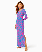 Load image into Gallery viewer, Morgann Maxi Dress - Aura Pink Leaf An Impression
