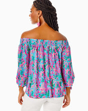 Load image into Gallery viewer, Maryellen Off-The-Shoulder Top - Multi Seaweed Samba

