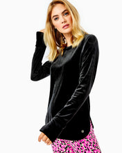 Load image into Gallery viewer, Blythe Velour Pullover - Onyx
