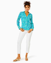 Load image into Gallery viewer, UPF 50+ ChillyLilly Marlena Button Down Top - Surf Blue Coral Of The Story
