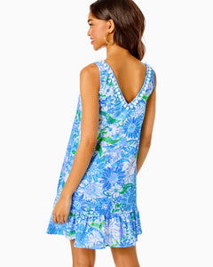 Camilla Swing Dress - Frenchie Blue Suns Out