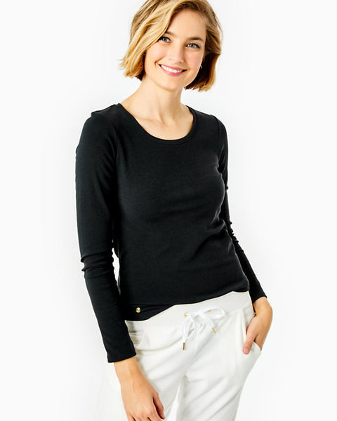 Halee Long Sleeve Top - Onyx