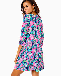 UPF 50+ Solia Chillylilly Dress - Oyster Bay Navy Shroom With A View
