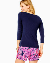 Load image into Gallery viewer, Halee Boat Neck Top - Low Tide Navy
