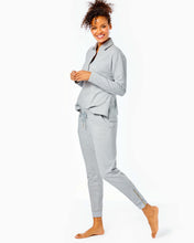 Load image into Gallery viewer, 27&quot; Evia Shimmer Terry Pant - Heathered Seaside Grey Metallic
