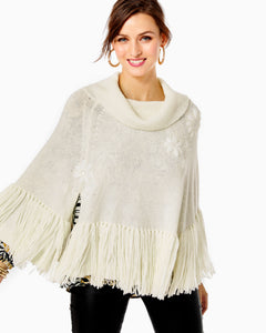 Kip Fringe Poncho - Coconut