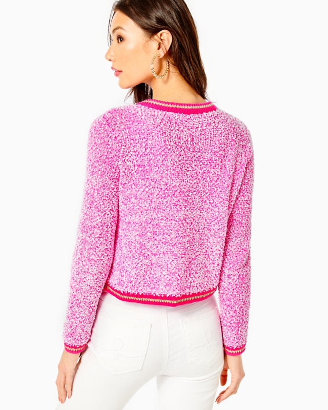 Kemsley Cardigan - Pink Isle Textured Marl – The Islands - A Lilly ...