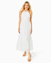 Load image into Gallery viewer, Beccalyn Eyelet Maxi Dress - Resort White Oversized Pinwheel Rayon Eyelet
