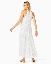 Load image into Gallery viewer, Beccalyn Eyelet Maxi Dress - Resort White Oversized Pinwheel Rayon Eyelet
