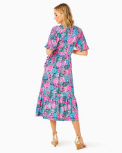 Load image into Gallery viewer, Brantley Midi Wrap Dress - Oyster Bay Navy Always Be Blooming
