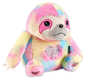 Tie Dye Sloth Rainbow Sequin Heart Animal