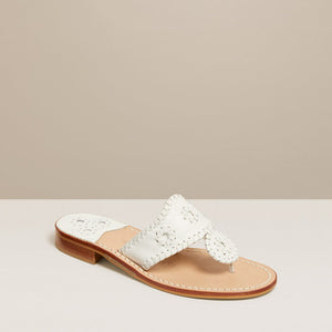 White Jack Rogers Flat Sandal