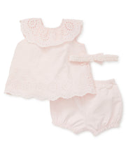 Load image into Gallery viewer, 2 Pc Eyelet A-Line Top Set &amp; Headband
