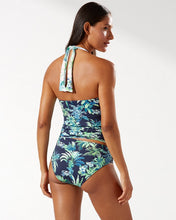 Load image into Gallery viewer, Art Of Palms Reversible Halter Tankini - Mare Navy Rev
