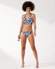 Load image into Gallery viewer, Island Cays Palms Reversible Halter Bikini Top - Mare Navy Rev
