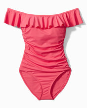 Load image into Gallery viewer, Pearl Off-the-Shoulder One-Piece Suit - Coral Coast
