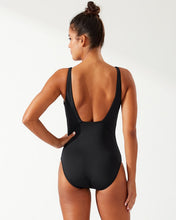 Load image into Gallery viewer, Palm Modern™ Over-the-Shoulder Square Neck One-Piece Swimsuit - Black
