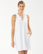 Load image into Gallery viewer, Island Cays Lace-Up Dress - White

