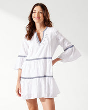 Load image into Gallery viewer, Cotton Clip Embroidered Tier Dress - White
