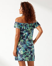 Load image into Gallery viewer, Art Of Palms Off-The-Shoulder Dress - Mare Navy
