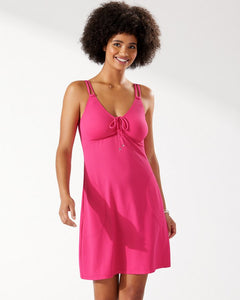 Island Cays V-Neck Dress - Passion Pink