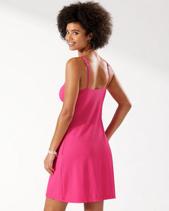 Island Cays V-Neck Dress - Passion Pink