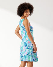 Load image into Gallery viewer, Darcy Hibiscus Haven Dress - Light Sky
