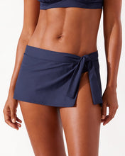 Load image into Gallery viewer, Pearl Skirted Hipster Bikini Bottoms - Mare Navy
