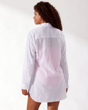 Load image into Gallery viewer, Crinkle Cotton Boyfriend Shirt - White

