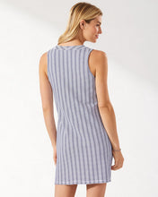 Load image into Gallery viewer, Island Cays Stripe Lace-Up Dress - White
