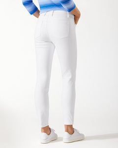 Ella Twill High-Rise Ankle Jeans - White