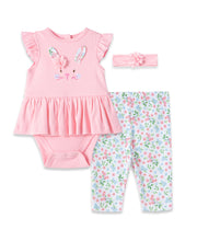 Load image into Gallery viewer, 3PC Bunny Bodysuit, Pants &amp; Headband

