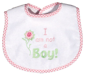 I am not a Boy! Bib