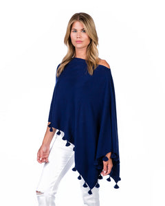 Cotton Cashmere Wrap with Tassels